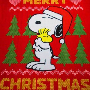 Peanuts Snoopy & Woodstock Merry Christmas 72" x 58" Fleece Blanket